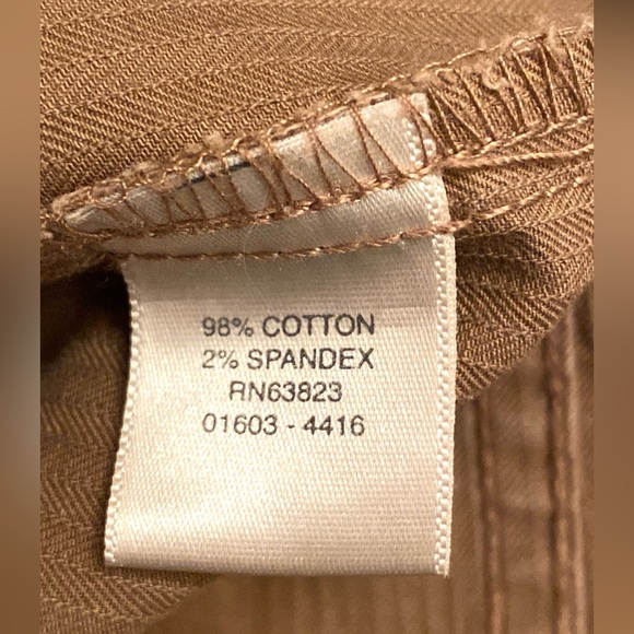 Christopher & Banks Stretch Tan Textured Cotton Blend Casual Midi Skirt Size 4 - Picture 10 of 11